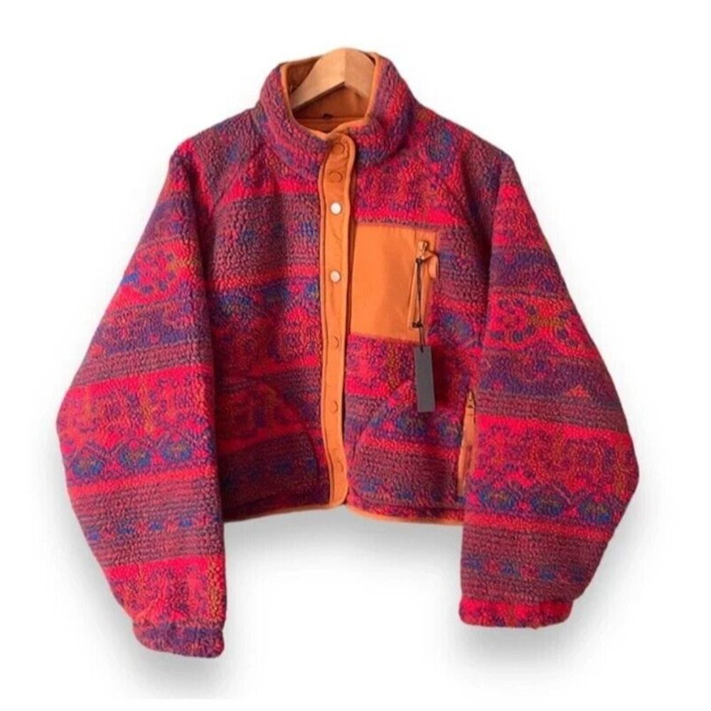 NWT Blank NYC Aztec Print Sherpa Snap Up Bomber Jacket Womens XL